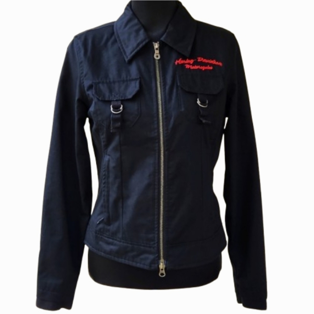 Harley-Davidson Motorcycles Crimson Heart Soft Shell Zip Jacket (S)